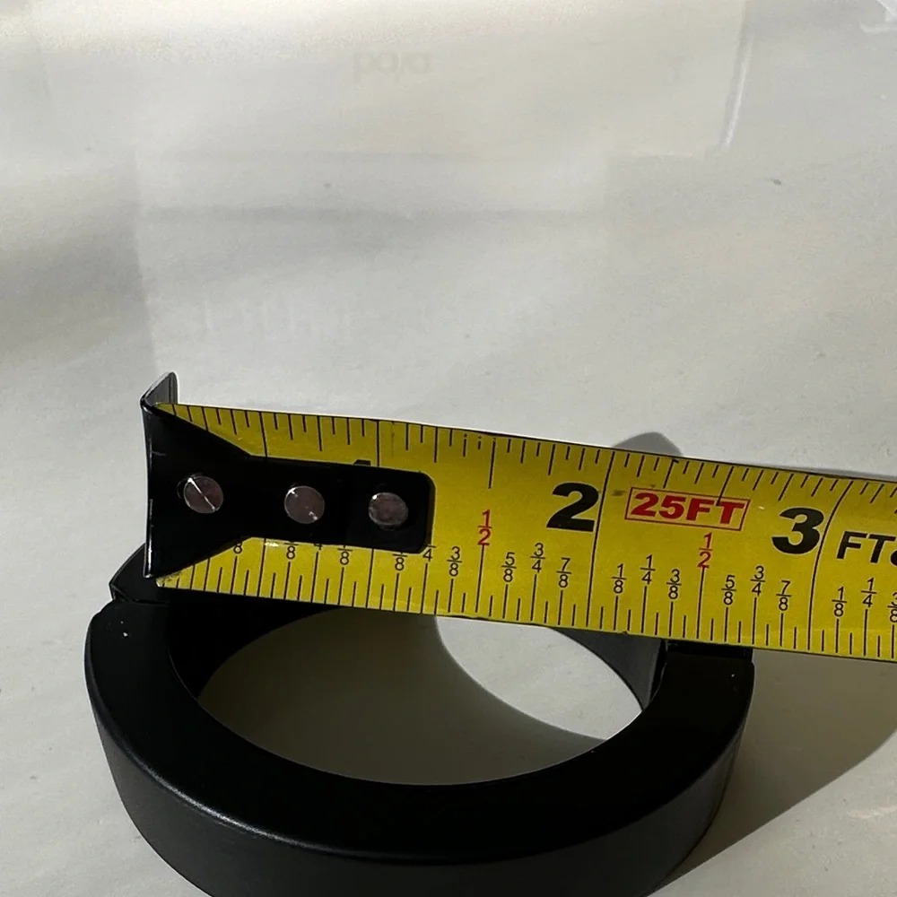 Black Charging Bracelet with JF initials on it.